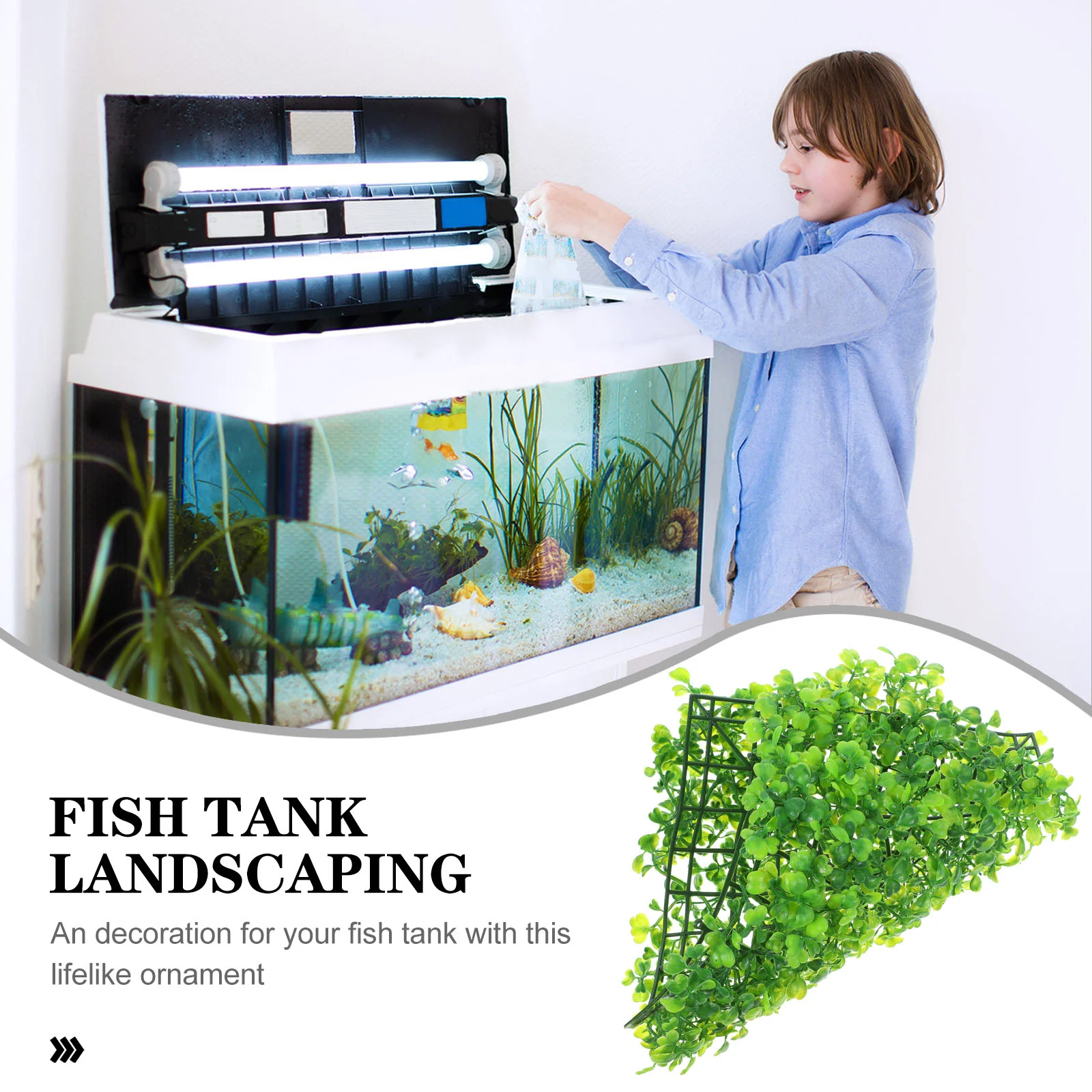 Аквариум Трава Украшение газона Искусственные растения Коврики Бетта для