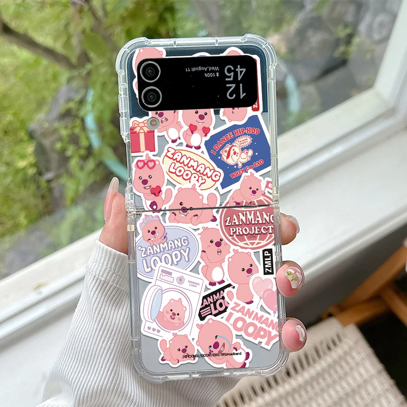 Ins Korea loppies Magsafe Магнитный чехол для телефона Samsung Galaxy Z Flip 3 4 5 6 5G Мягкий прозрачный