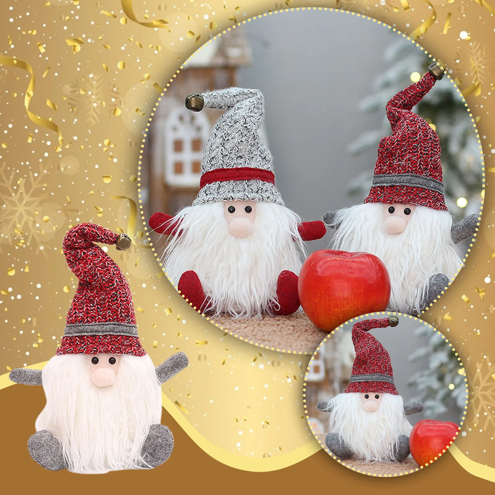 

Садовые статуи и фигурки на открытом воздухе, Рождественское украшение на солнечной батарее, игрушечная кукла Санта-Клаус, снеговик, подвес...