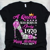 queen was born in july print t shirt women short sleeve o neck loose tshirt summer women causal tee shirt tops camisetas mujer