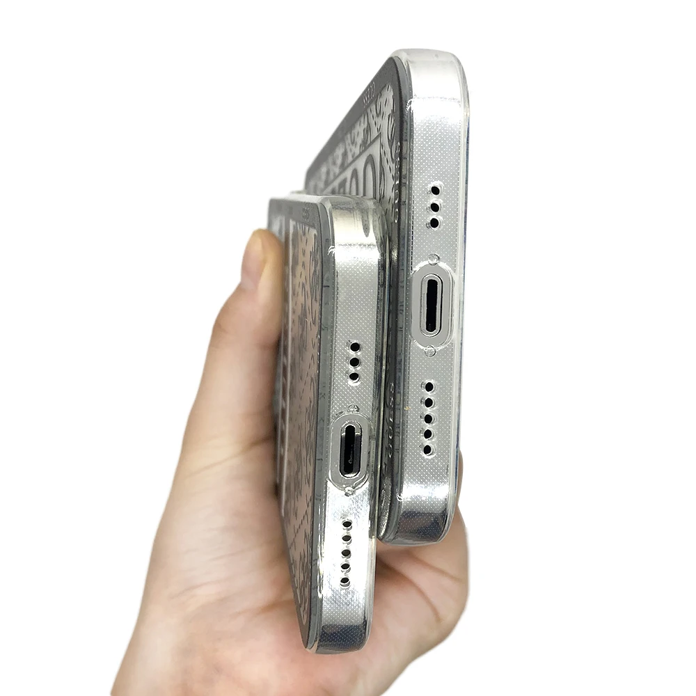 Luxurious Design Phone Case For iPhone 14 Plus 13 12 Mini 11 Pro Max Transparent Fashion G-GUESSES Letter Soft TPU Capa Cover