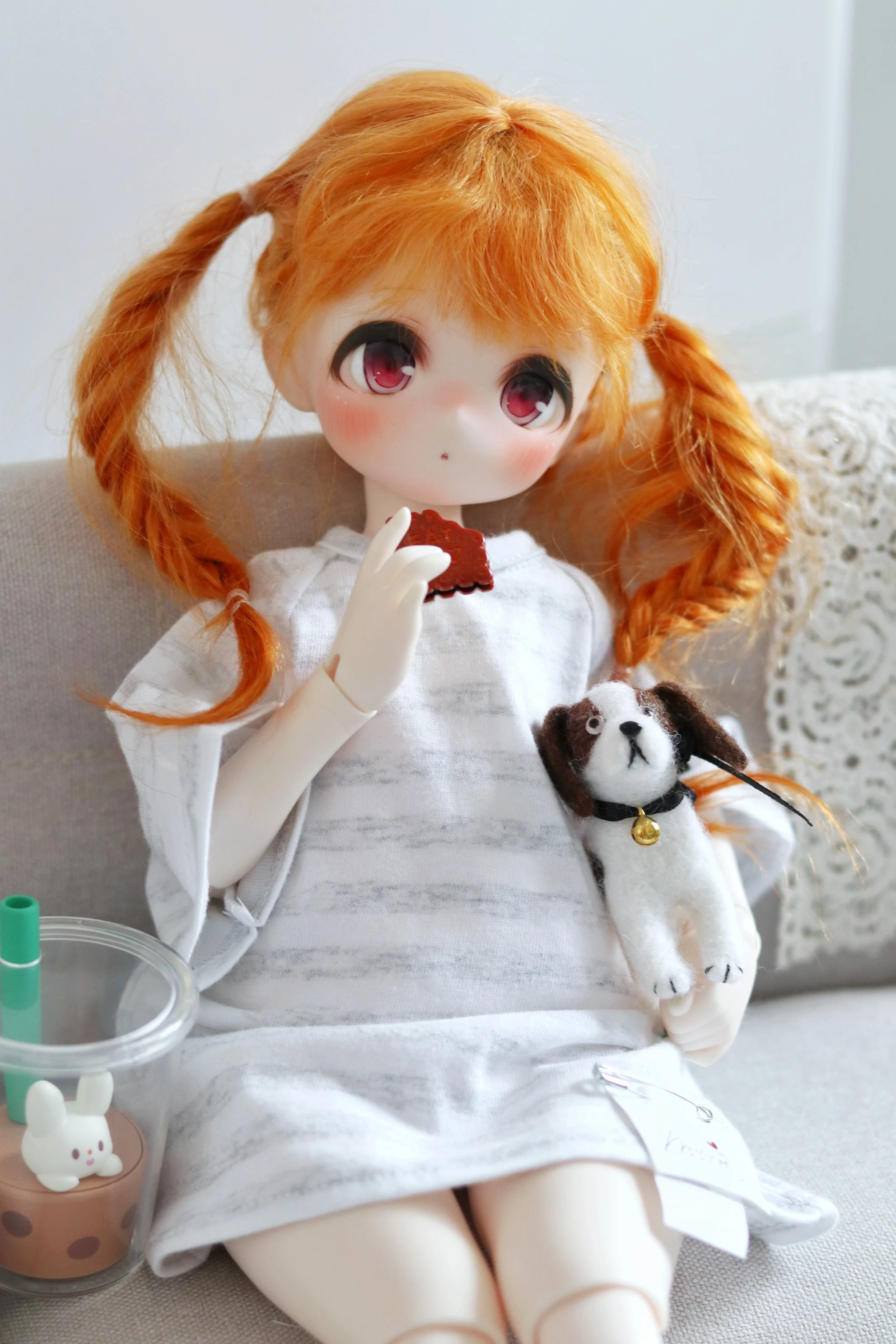 

Warm peppermint polysaccharide coffee BJD 4 cents can be worn by Sister Bear