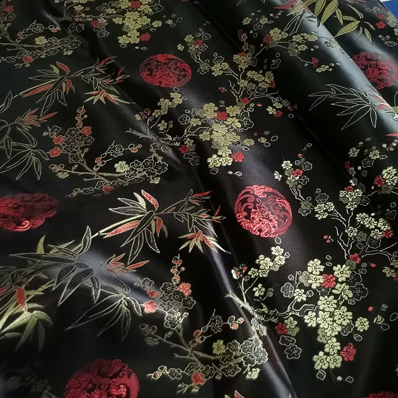 Высококачественная Черная жаккардовая ткань с металлическим блеском 3D пряжа