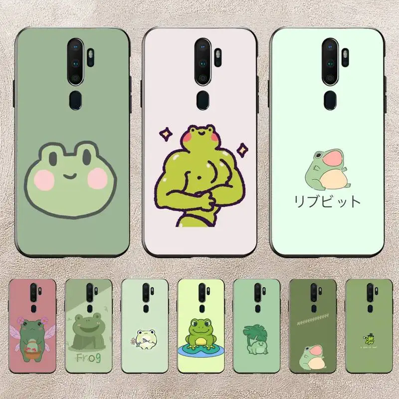 

Green Funny The Frog Cute Cartoon Phone Case For Redmi 9A 8A 6A Note 9 8 10 11S 8T Pro Max 9 K20 K30 K40 Pro PocoF3 Note11 5G