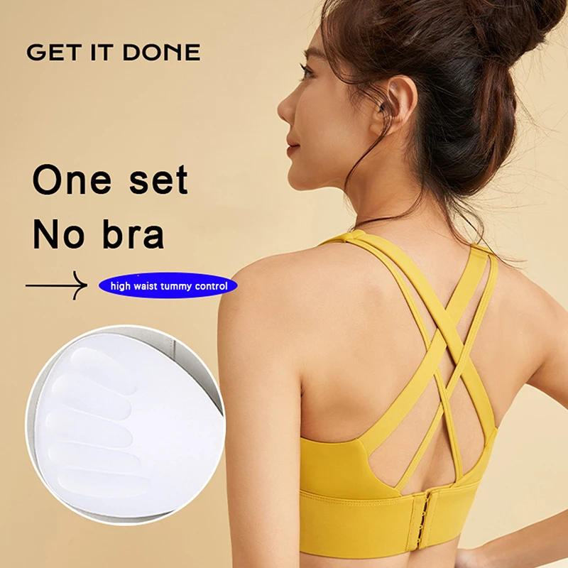 

High elasticity sports bra for women, shockproof, high-strength new style back yoga vest, detachable chest pad, nude fitness bra