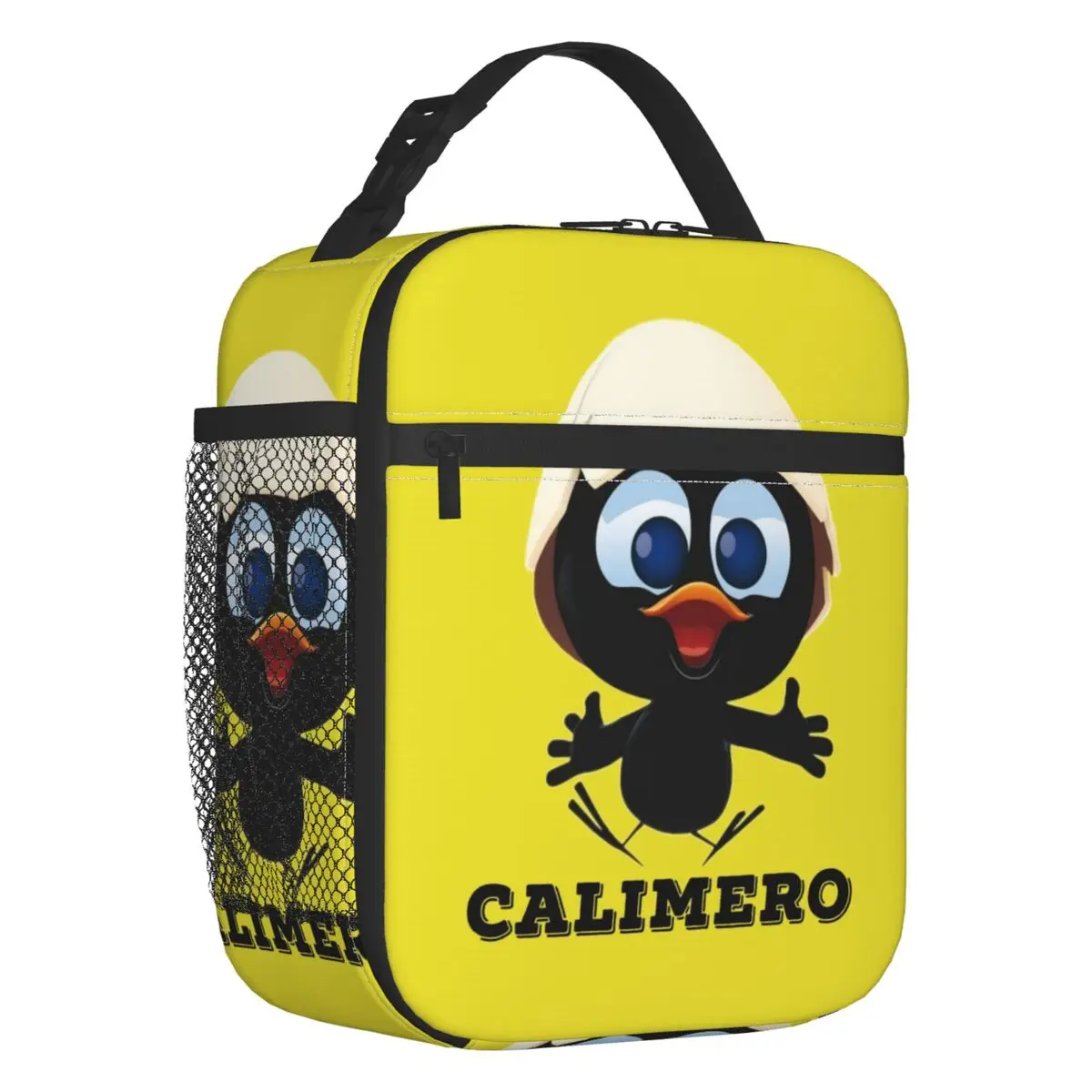 Cute Cartoon Chiken Calimero Insulated Lunch Tote Bag for Women Portable Cooler Thermal Food Lunch Box School
