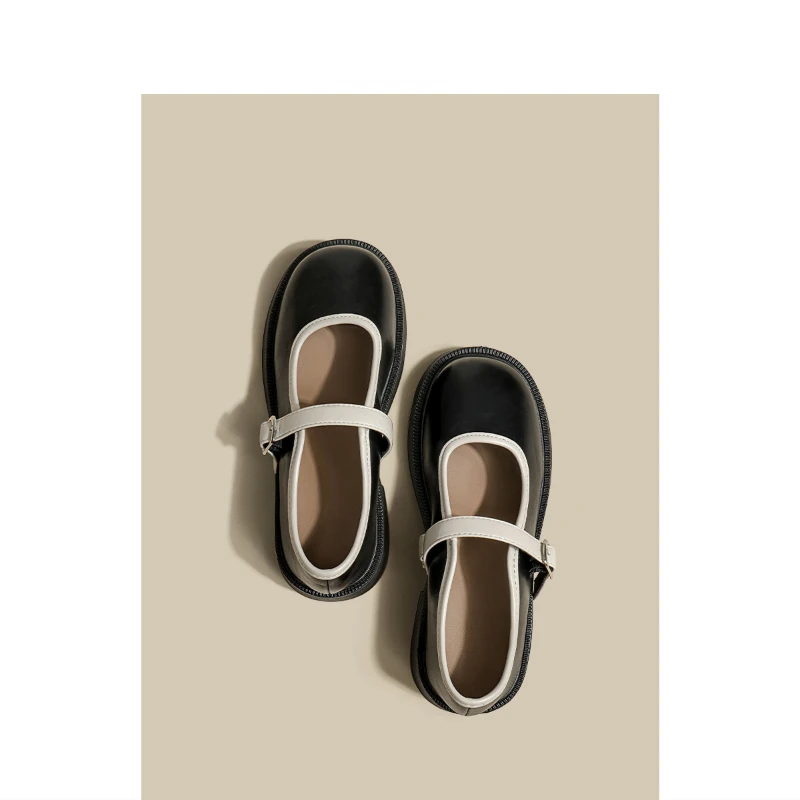 

2022 New Japanese-style Women's Thick-soled Heightening Black Hundred and Sweet Cool Mary Jane Shoes