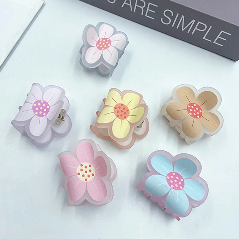 

Милые пластиковые заколки для волос с цветами для конского хвоста для женщин и девочек, летние заколки для волос, заколки для волос с акулой,...