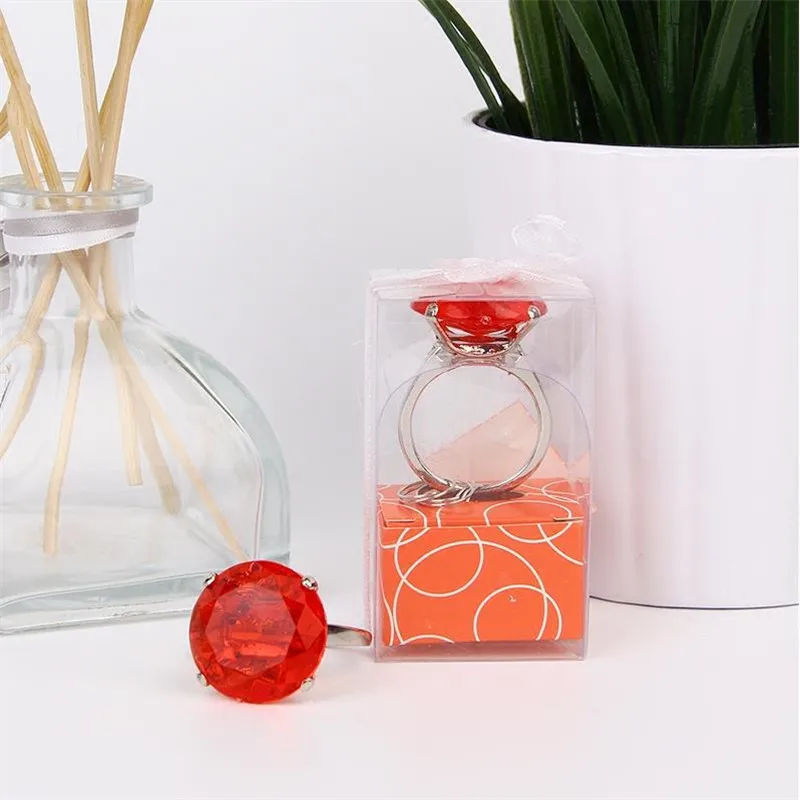 Брелок в форме кольца с бриллиантами аксессуары для ключей свадебные подарки