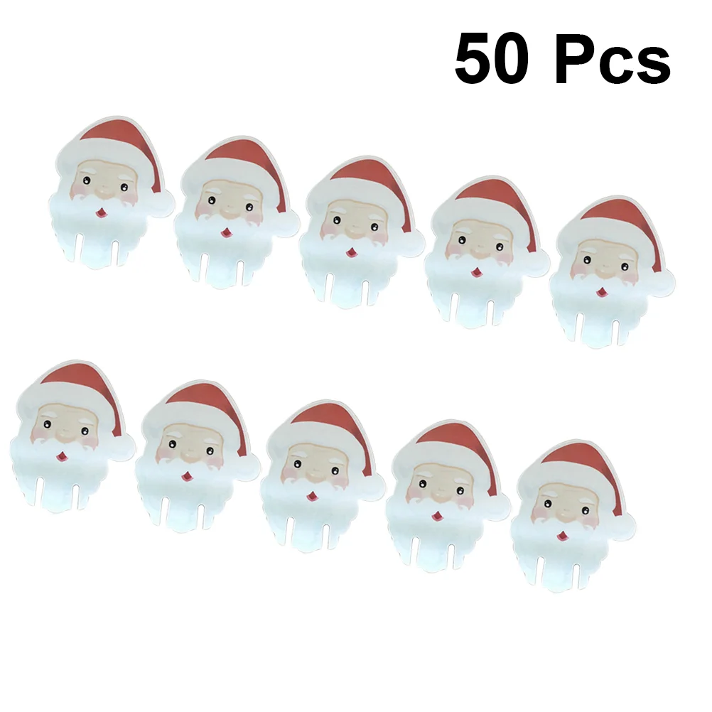 

50 Pcs Christmas Table Centerpieces Bottle Charms Santa Cup Charms Drinking Charms Christmas Sign