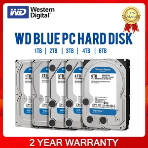 New Western Digital WD Blue 6TB 4TB 2TB 1TB Hard Drive HDD SATA III 6 Gb/s 5400 RPM 3.5  Harddisk For Desktop PC Computer