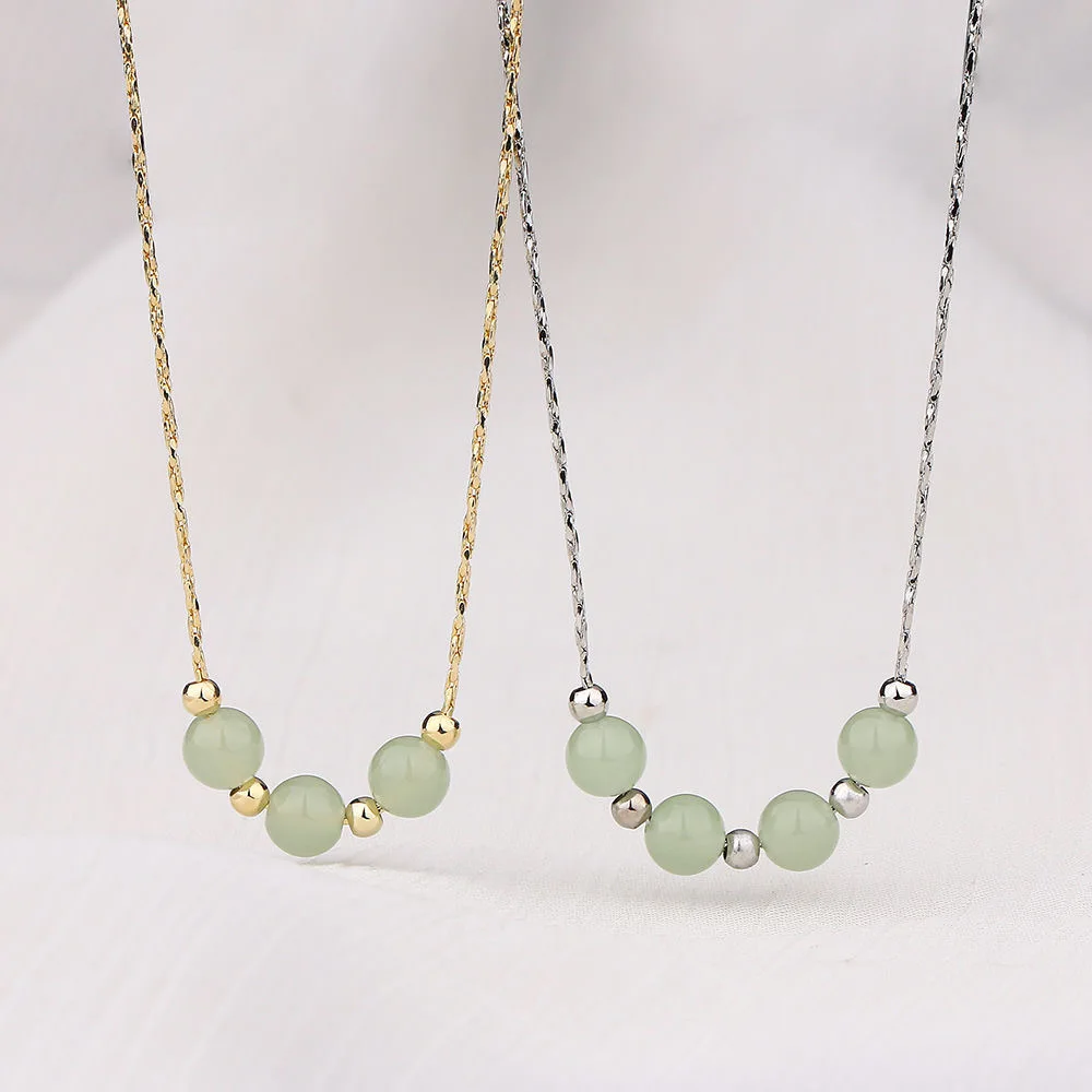 

2023 New Lulutong Transfer Bead Collar Chain Retro China-Chic Pendant Sansheng Necklace