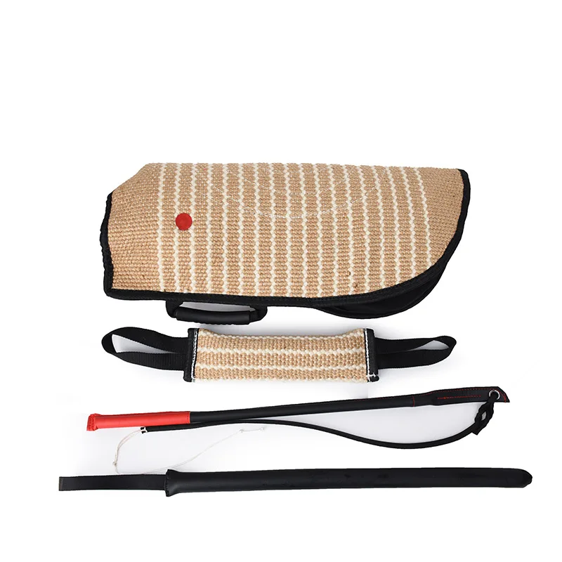 

Durable Dog Training Tug Toy Bite Pillow Jute Bite Toy Sleeve with 2Rope Handles Large Dog Training Interactive Play Chewing Toy