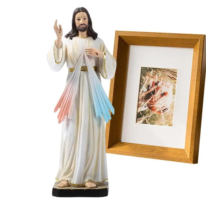 

Jesus Christ Statue Holy Christus Sculpture Religious Decorations For Home Saints Statues Christian Garden Décor Raise Hand