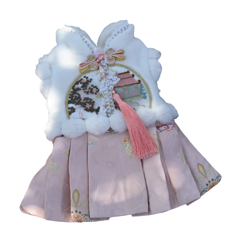 Winter Dog Clothes New Year Pet Dress Warm Cat Puppy Coat Yorkshire Pomeranian Maltese Bichon Poodle Schnauzer Clothing Apparel