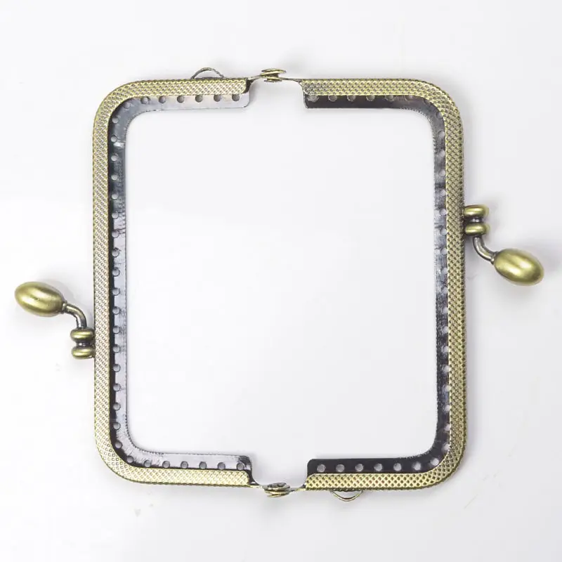 10pcs/ Lot 10.5cm Metal Purse Frame Handle for Clutch Bag Handbag Accessories Making Kiss Clasp Lock Antique Bronze Bag Hardware