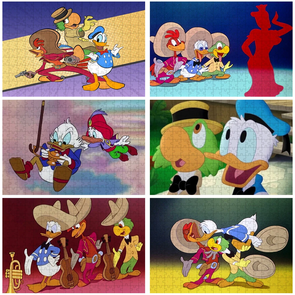 

Donald Duck Jigsaw Puzzles Daisy Duck Cardboard Puzzle Disney Retro Cartoon Games and Puzzles Cute Cartoon Duck Toy Hobbies Gift