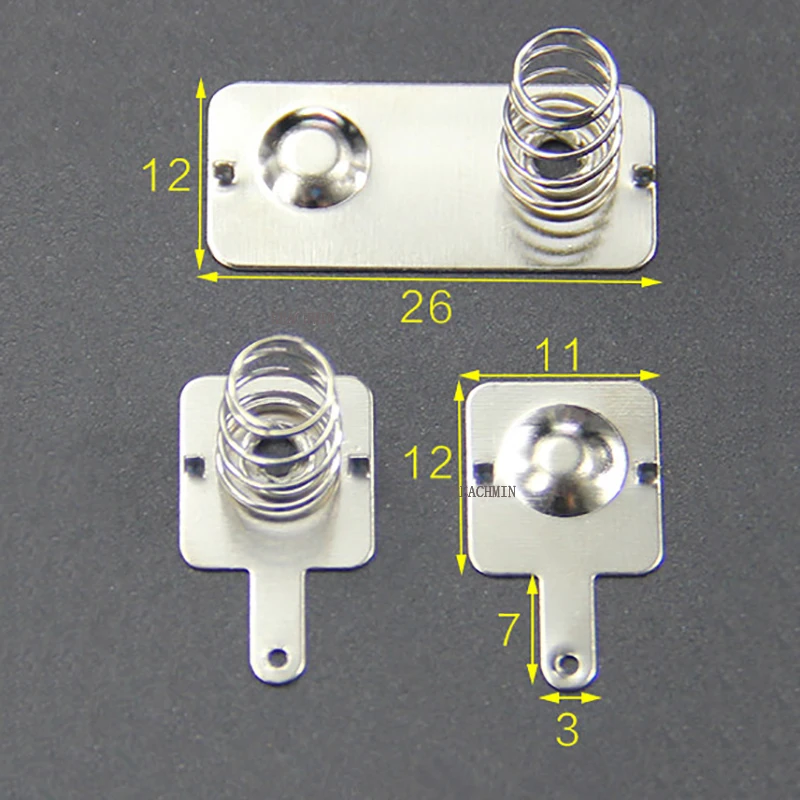 

50PCS Customized Remote Control Positive Negative Metal AA Battery Spring Contact Plate,12*11MM,12*26MM