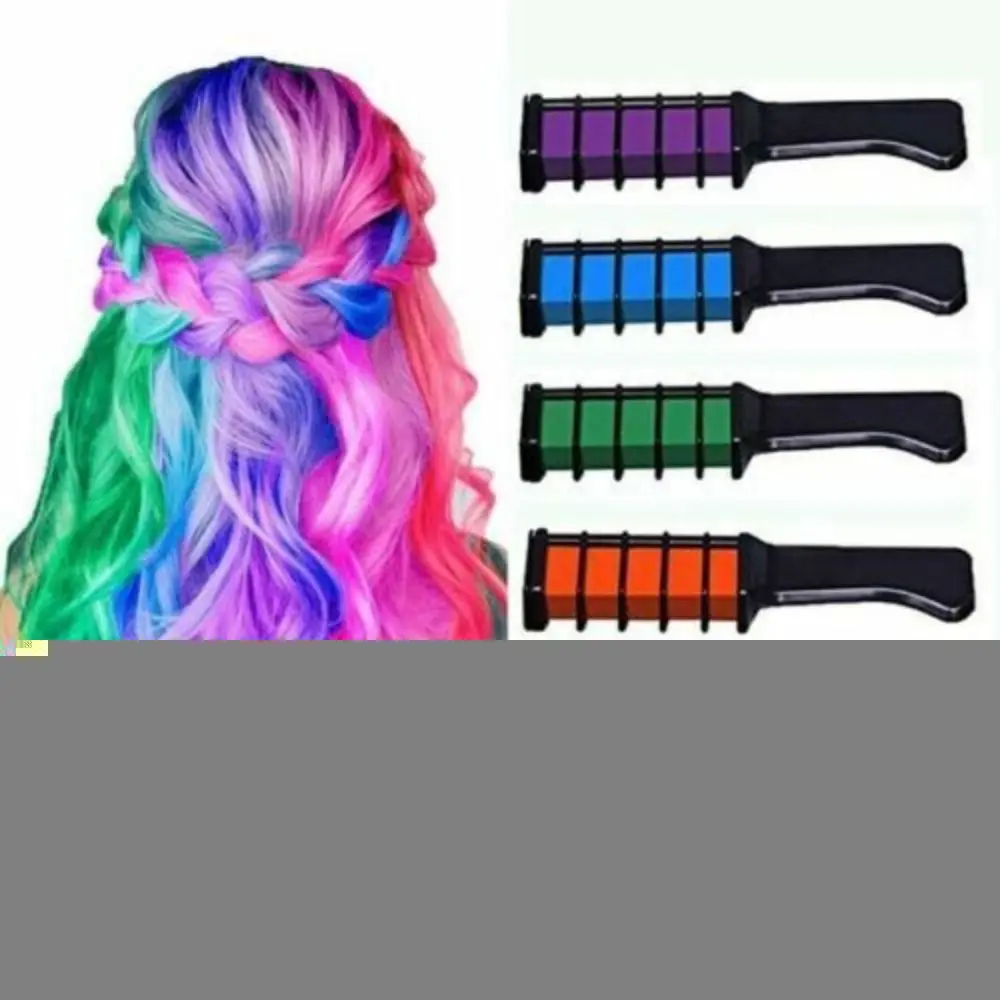

6Pcs/Set Fashion Cosplay Salon Temporary Beauty Hair Dye Comb Hair Styling Hair Color Chalk