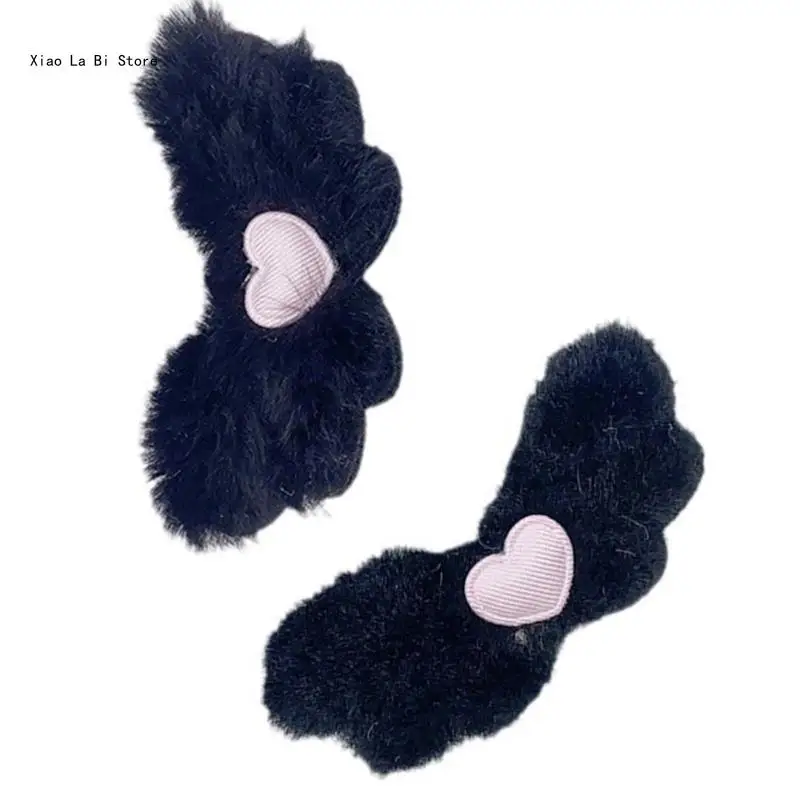 Прекрасная заколка для волос девочек плюшевые заколки в форме крыльев с вышивкой