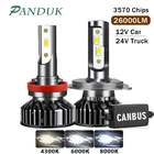 Panduk 26000LM 100W 4300K 6000K 8000K HB3 HB4 9005 9006 H1 H8 H9 H11 лампа Canbus H7 H4 СВЕТОДИОДНАЯ 12V автомобильная фара для грузовика 24 В