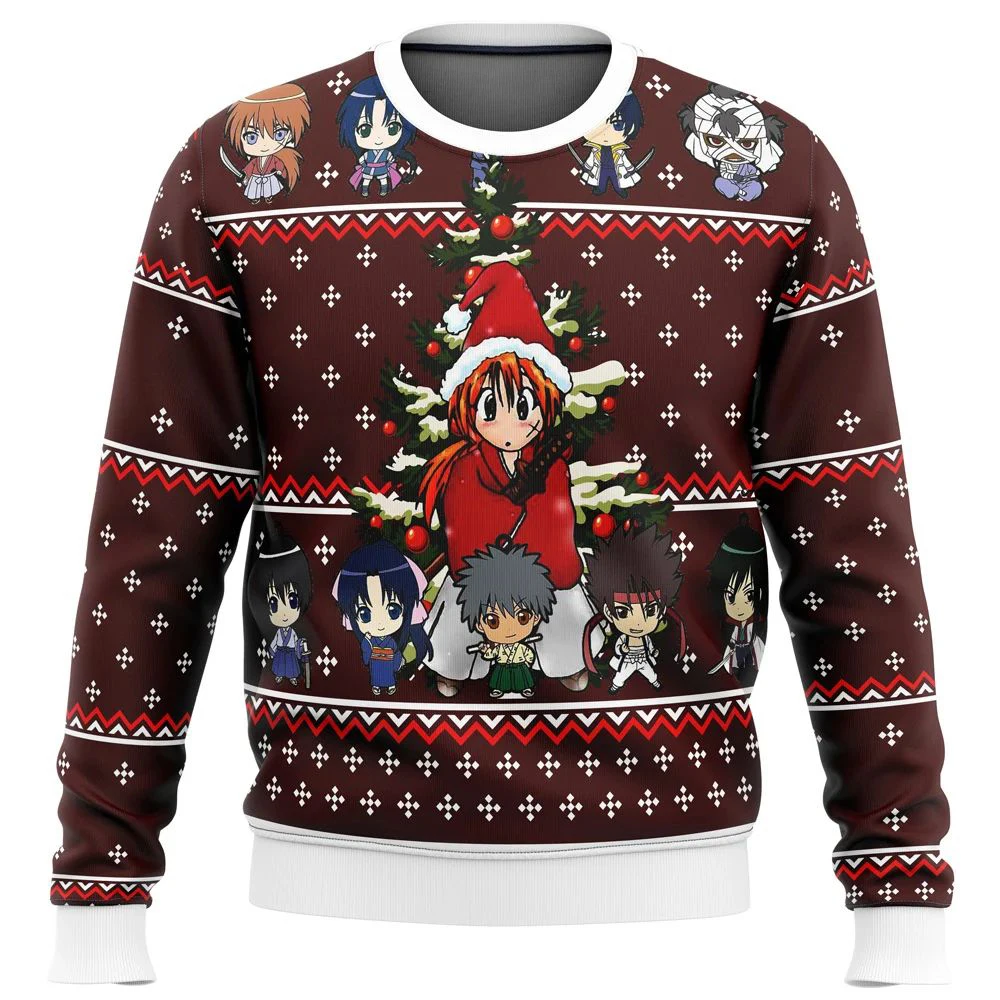 

Samurai X Its Beginning To Look a Lot Like Christmas Ugly Christmas Sweater Christmas Sweater gift Santa Claus pullover men 3D S
