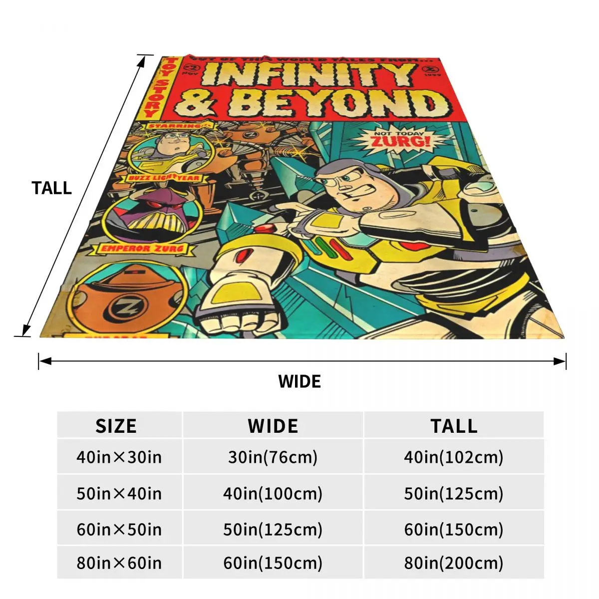 Расслабьтесь История игрушек Базз Лайтер Ретро Комикс Одеяло Мерч Постельные
