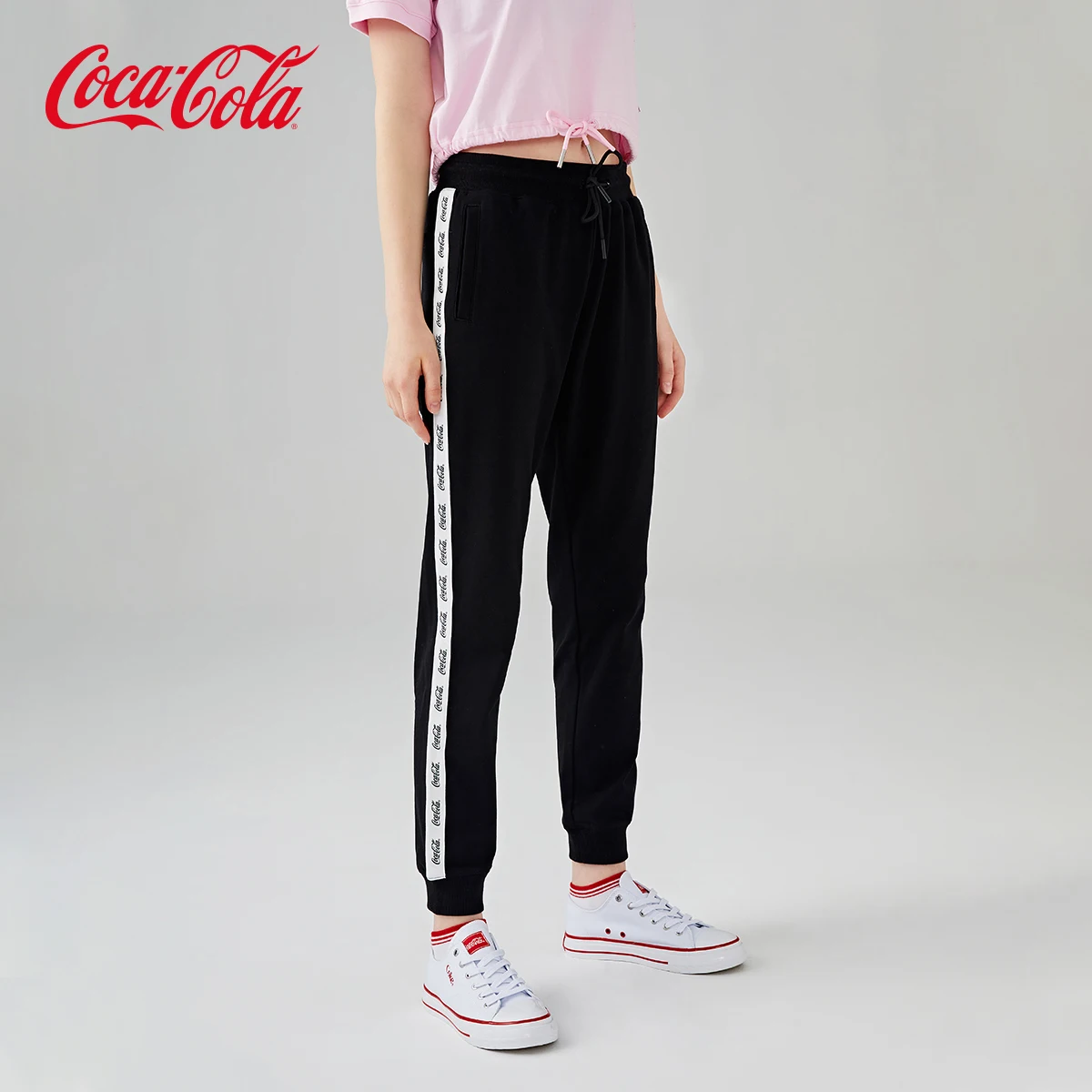 

Coca-Cola Coca-Cola Webbing Sweatpants 2021 Summer New Style Belted Pants Casual Pants Breathable Sports Pants