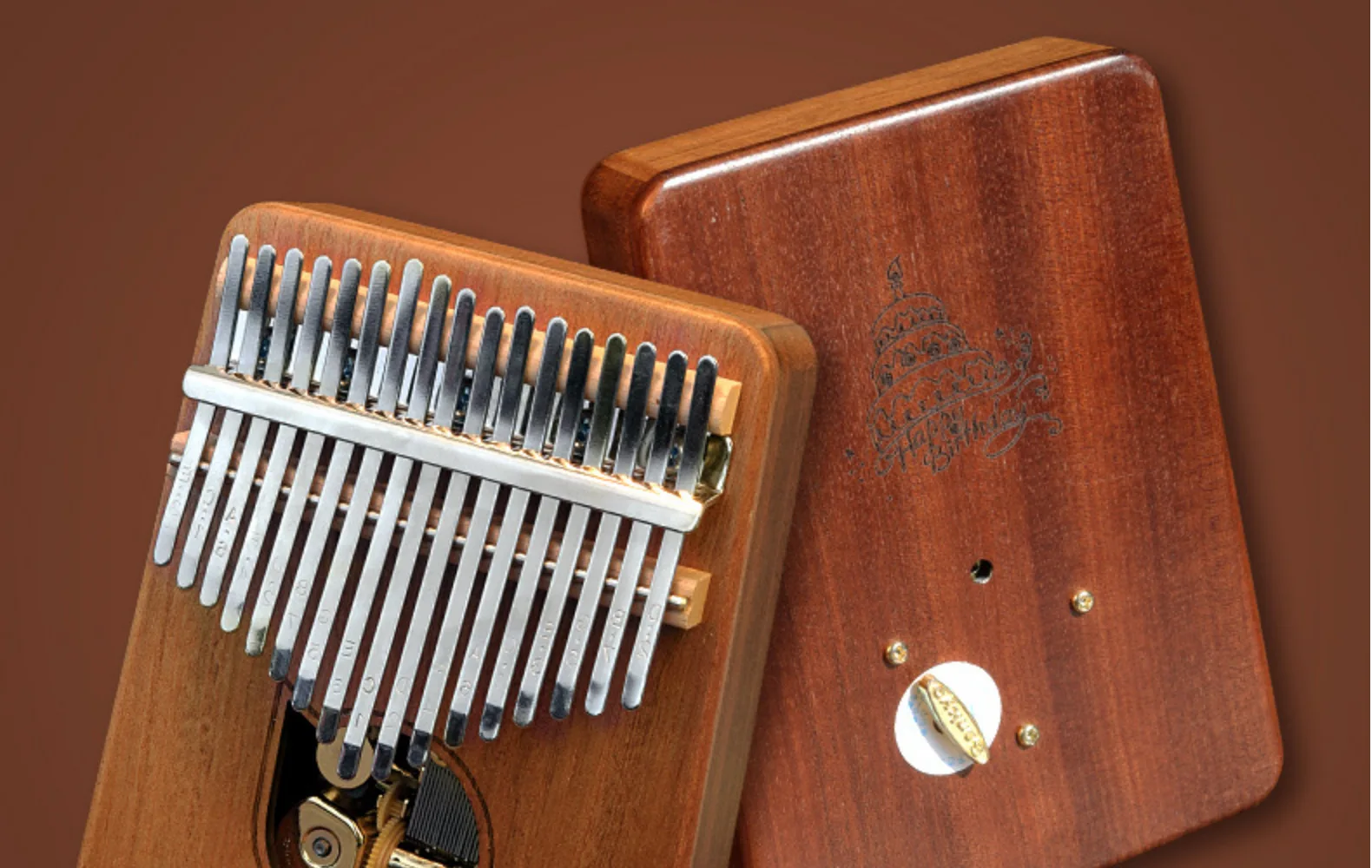 Beadsnice Playable Music Box Thumb Piano Octave 17 Tone Beginner Girls Cabaline Finger