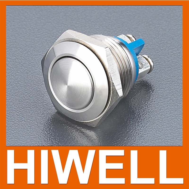 

16mm screw termianl domed round anti-vandal metal pushbutton switch