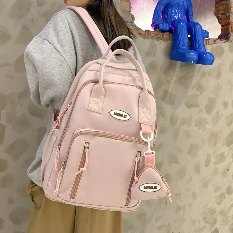 

Водонепроницаемый женский рюкзак для путешествий, нейлоновый модный Удобный ученический ранец для ноутбука в стиле Харадзюку