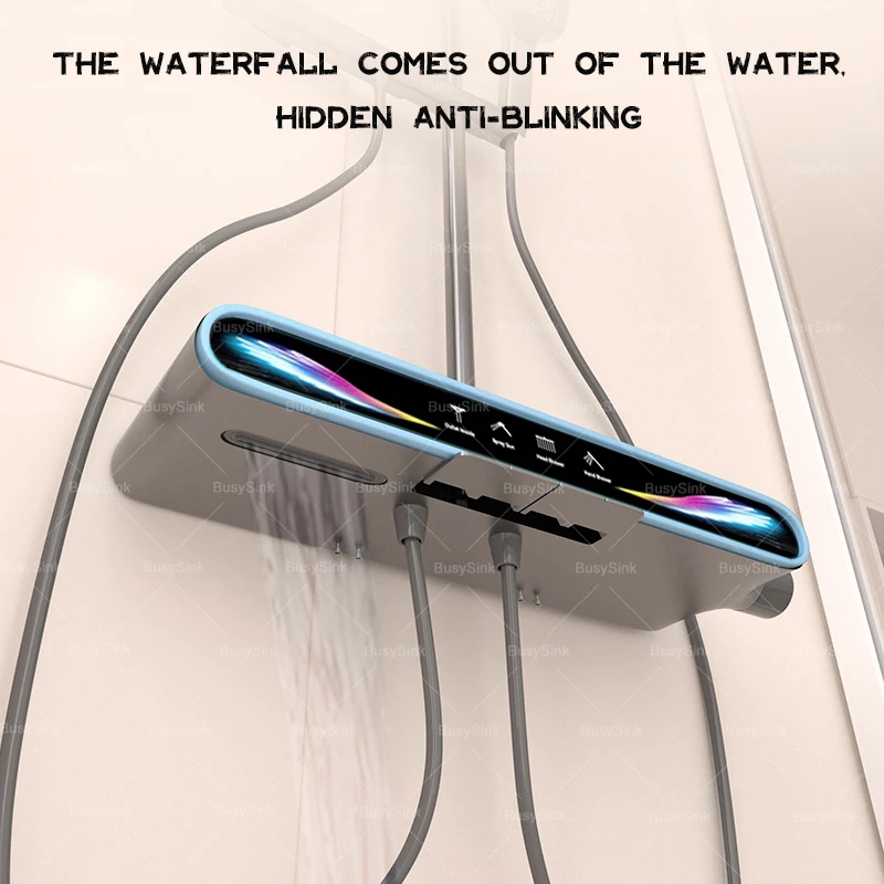 Душевая система BusySink серого цвета из латуни