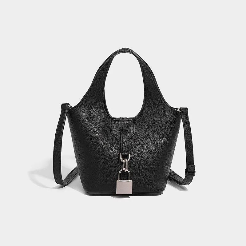 2024 новая модная сумка-ведро с рисунком личи повседневная сумка из мягкой кожи