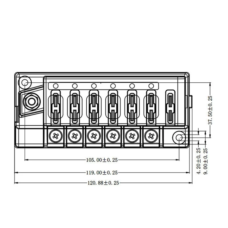 Блок предохранителей 12 В комплект блока с 6 лезвиями со светодиодным индикатором