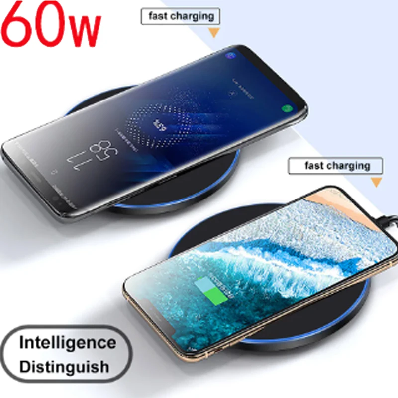 

60W Fast Qi Wireless Charging For LG Velvet/K92/K22/K42/K52/K62/K71/Q92/K31/K51/K61/K41S/K51S Ultra OnePlus Wireless Charger