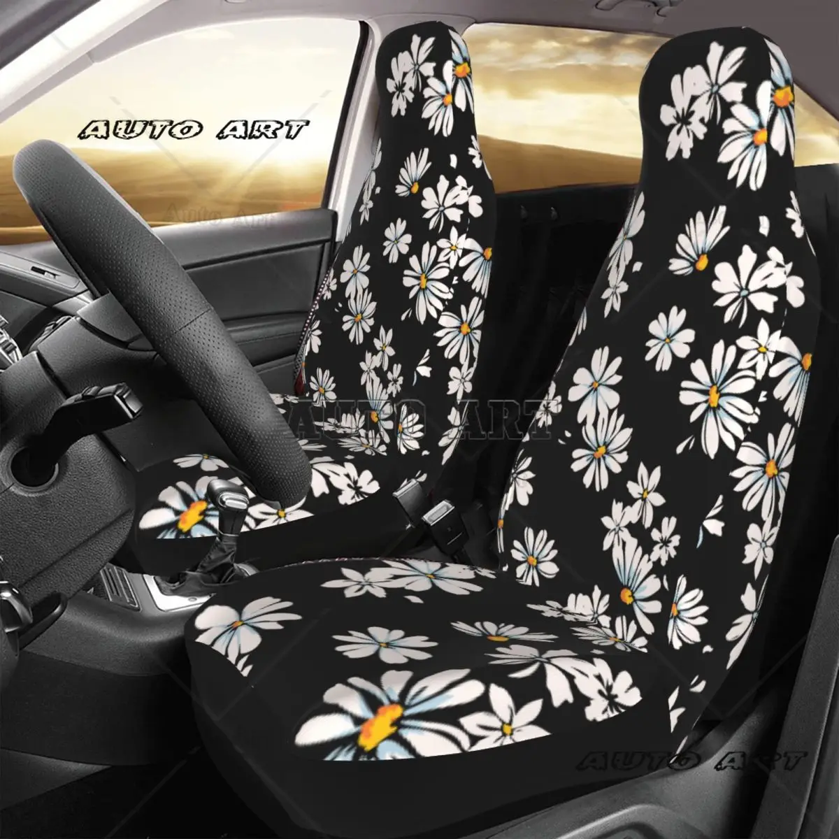 Универсальный чехол для автомобильного сиденья с милым цветком протектор