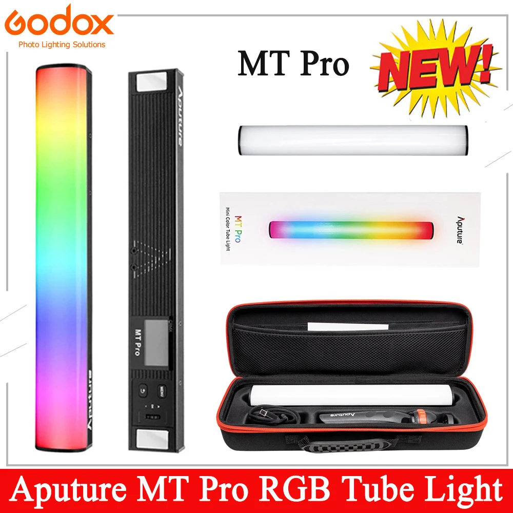 Светодиодная трубка Aputure MT Pro RGB Полноцветный Мини-светильник для видео 36 пикселей