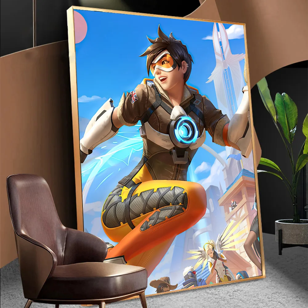 O-Overwatch Game Классические винтажные постеры Белая бумага Печатает Плакаты