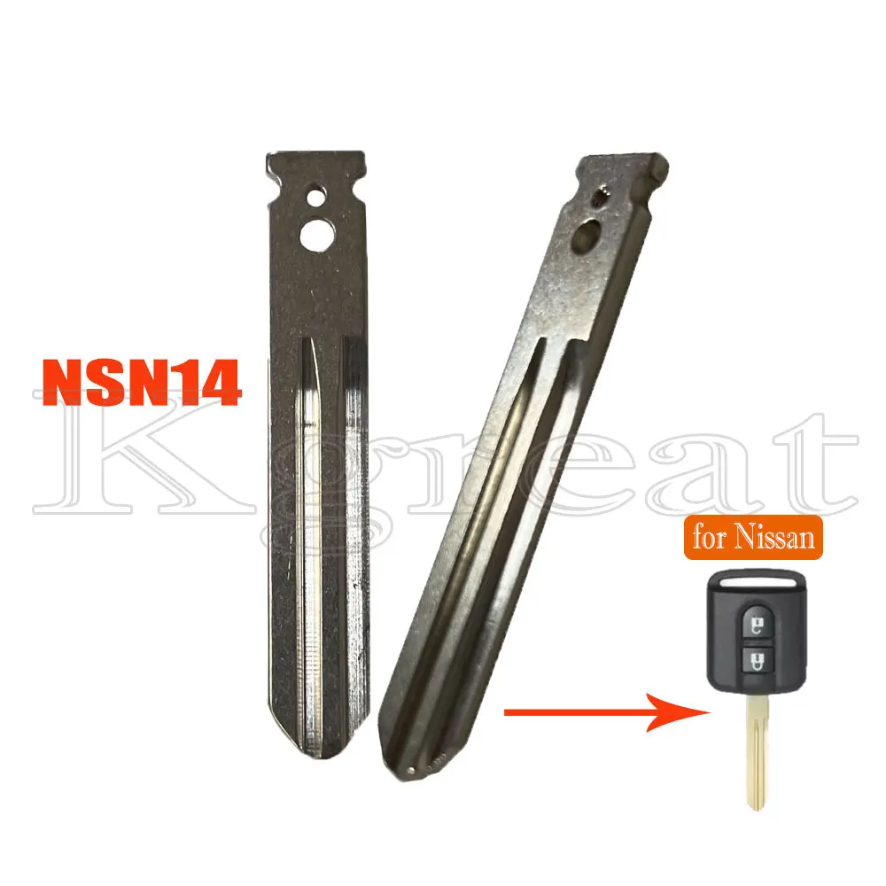 

10pcs/lot NSN14 Key Blank for Nissan Metal Uncut Blank Flip Remote Car Key Blade NSN14 Car Key Blanks Replacement Accessories