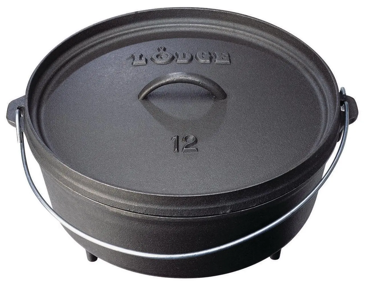 

Cast Iron 12" / 6 Quart Seasoned Cast Iron Camp Dutch Oven