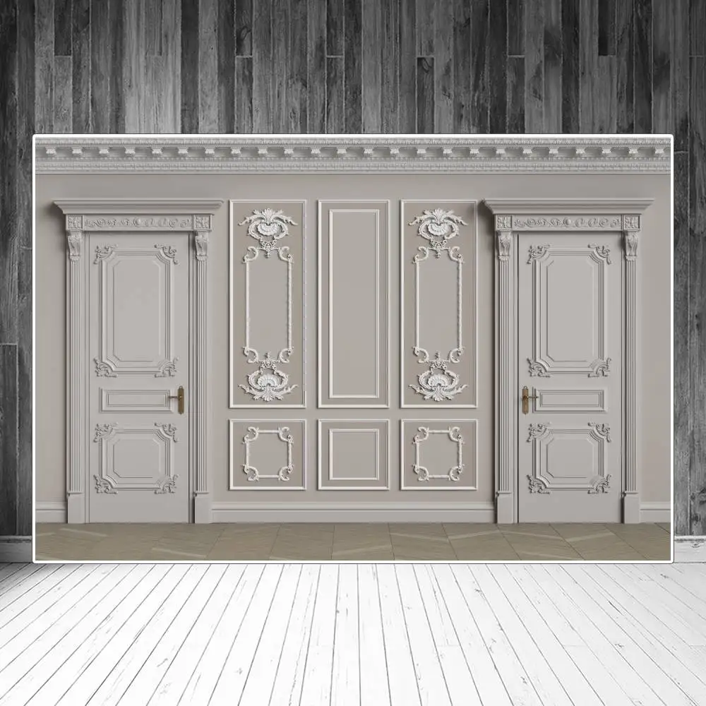 

Vintage Moulding Wall Photography Backdrops Decors Room Inteiror Sign Children Photobooth Photographic Background Studio Props