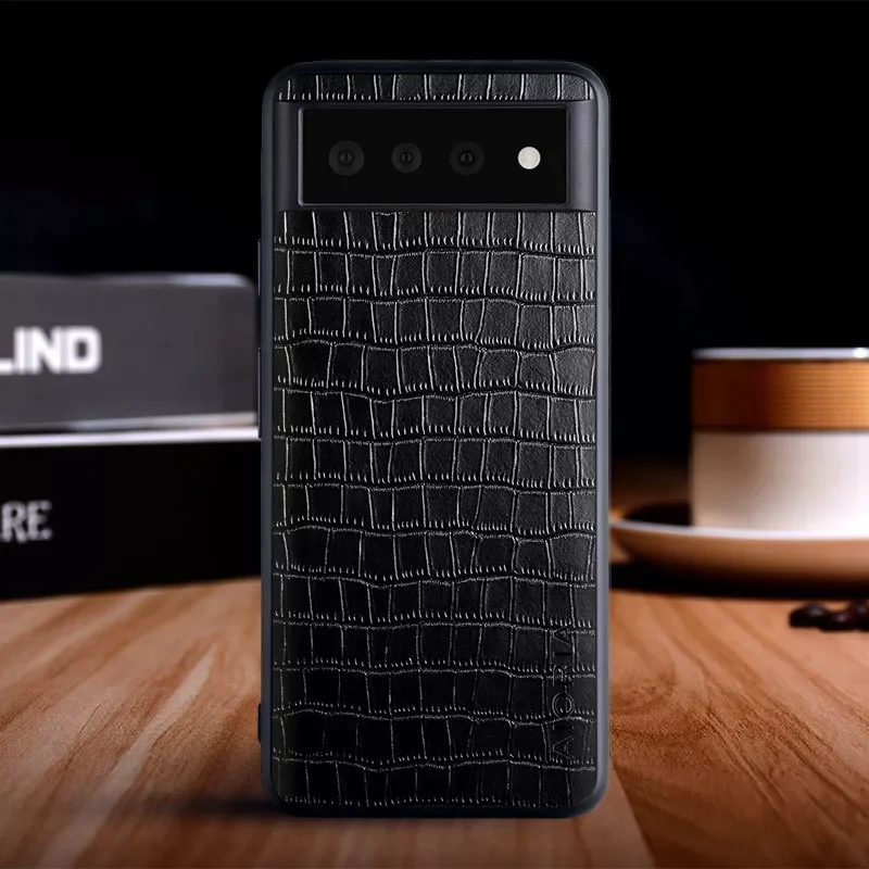 

Crocodile Leather Phone Bag Case for Google Pixel 6 Pixel6 Pro Anti-knock Protective Back Cover