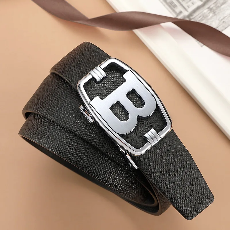 Men Belts Luxury Brand Famous  Genuine Leather Belts for Man Women High Quality Designers B Buckle Dress Strap