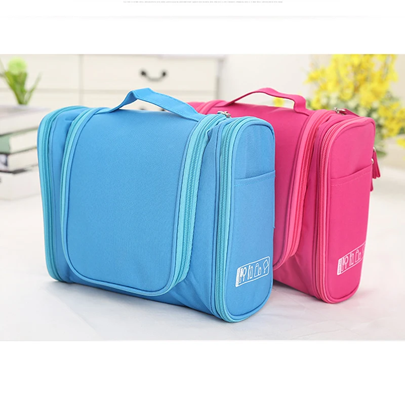 

Waterproof Travel Organizer Bag Nylon Unisex Women Cosmetic Bag Hanging Travel Makeup Bags Washing Toiletry Kits Storage Bags