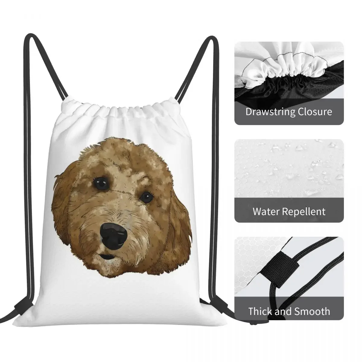 Рюкзаки Golden Doodle Pretzel портативные сумки на шнурке карманные спортивные для книг