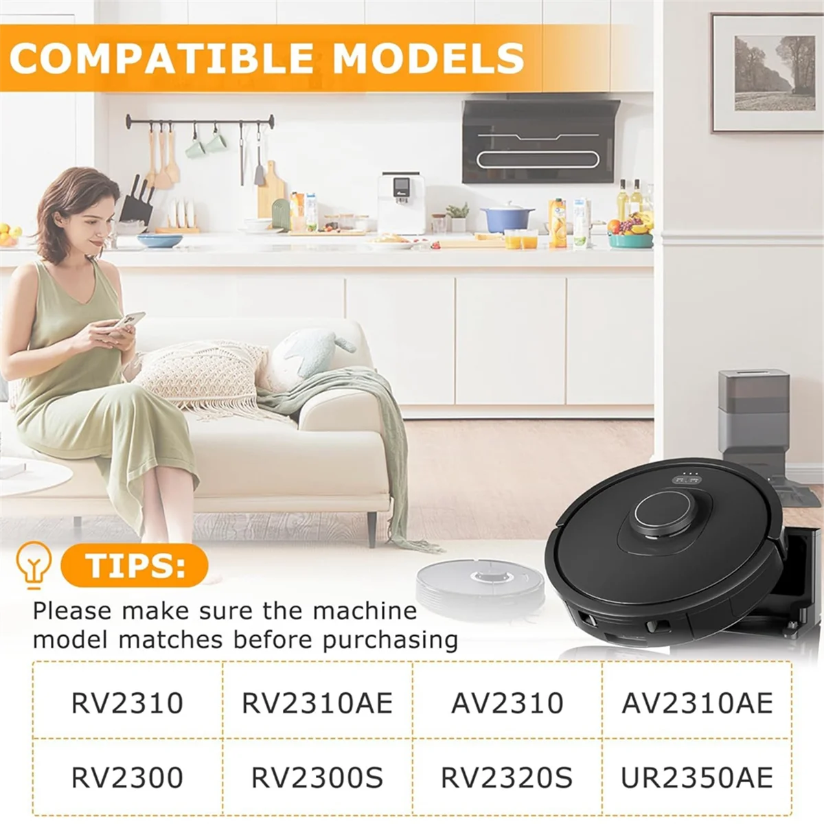 Сменные боковые щетки из 8 штук для робота-пылесоса Shark Matrix RV2310 RV2310AE AV2310 AV2310AE RV2300