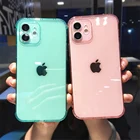 Прозрачный силиконовый чехол карамельного цвета для iPhone 12 Mini 11 Pro Max 7 8 Plus X XR XS Max SE 2020, модный защитный чехол для камеры