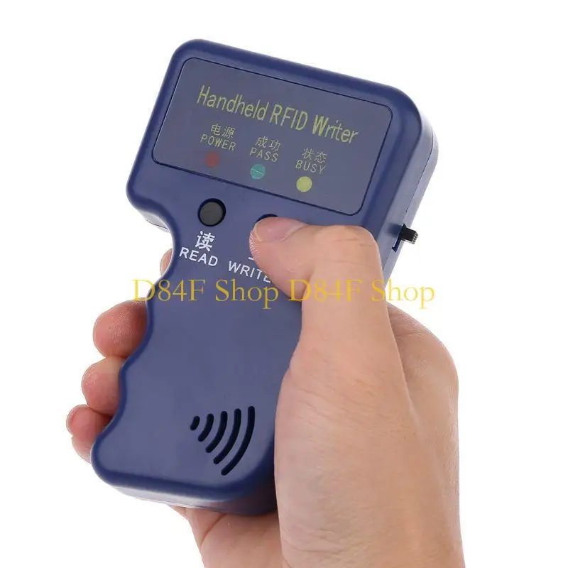 Фото D84F Портативный RFID-считыватель идентификационных карт, Дубликатор считывателя карт с 6 записываемыми метками №1