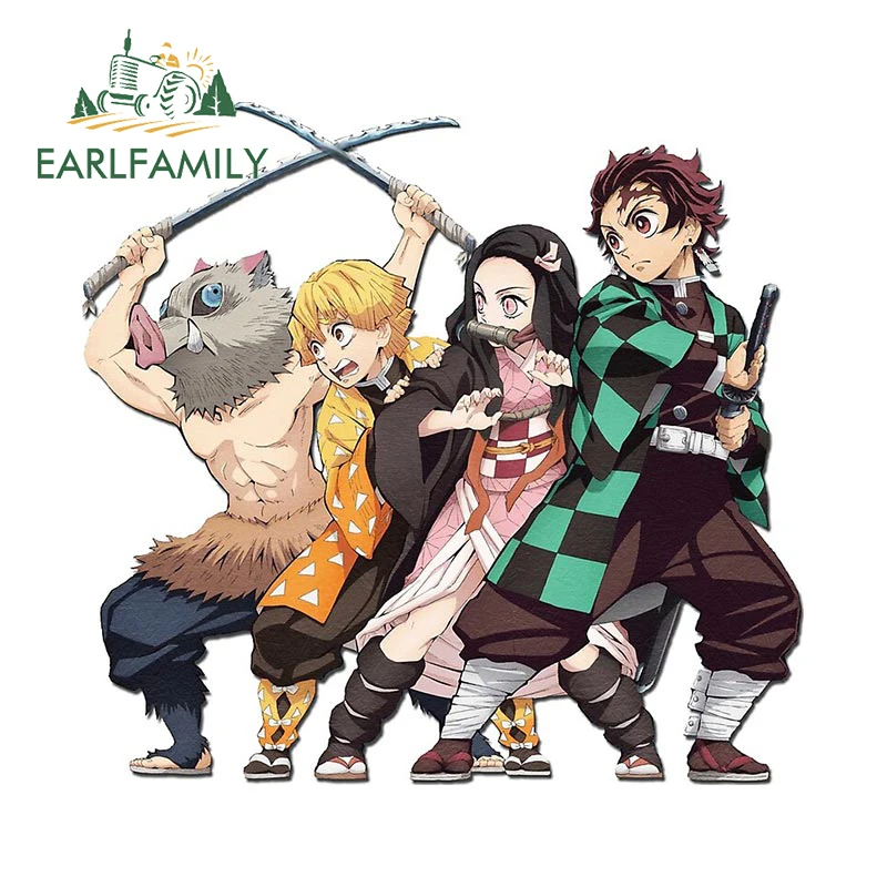 EARLFAMILY 13 см x 12 аниме Автомобильная наклейка для рассекающего демонов крутая