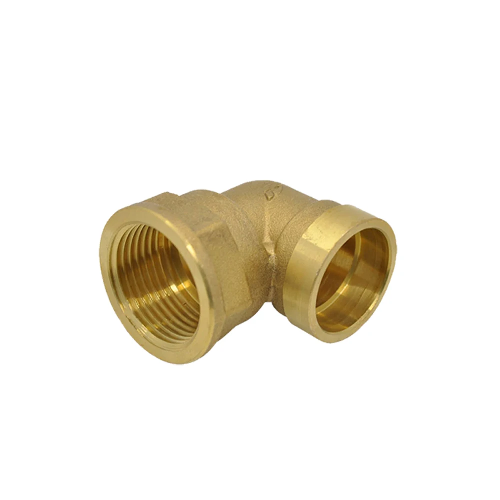 

1/2" 3/4" 1" BSP Female To Solder Cup 90 Degree Elbow Connector Brass End Feed Solder Plumbing Fitting For Air Condition